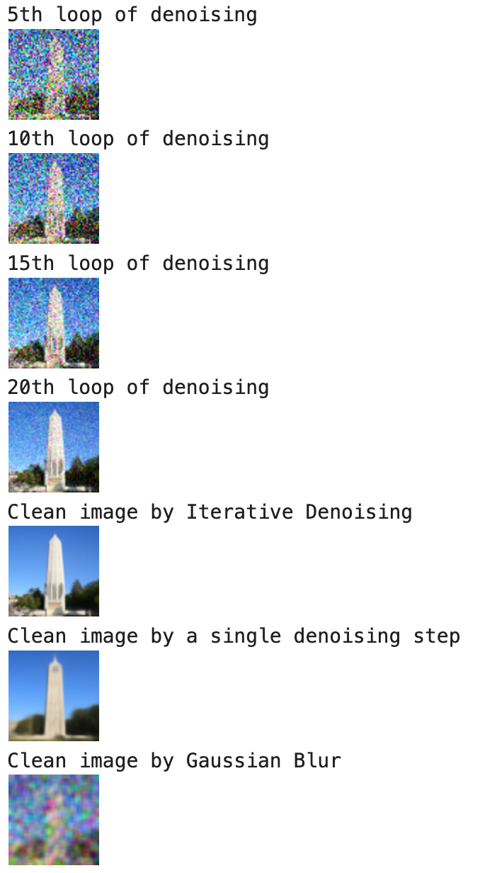 Iterative Denoising Results